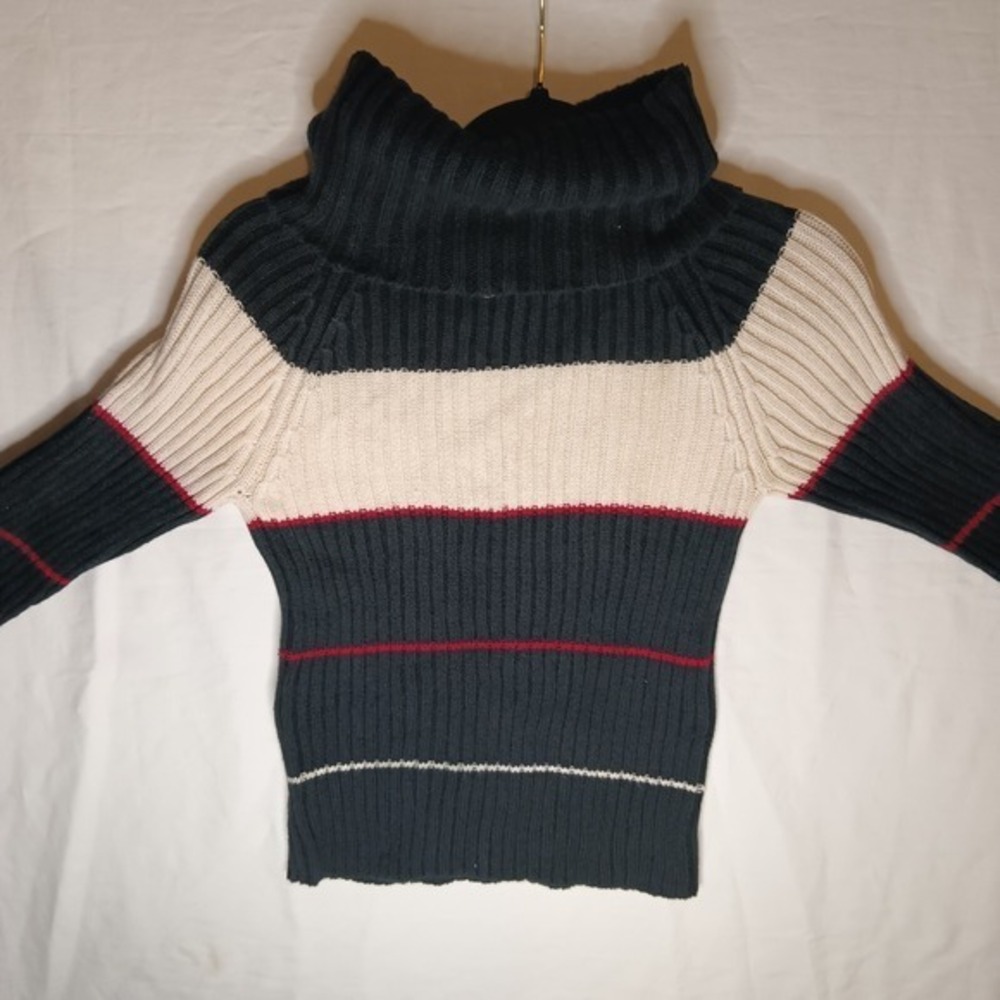 NEW YORK & COMPANY- WOMENS RIBBED TURTLENECK/ CROWL‎ NECK BLACK SIZE X-SMALL